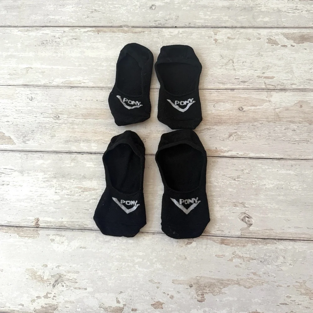 Pony Brand Women’s Black No Show Socks For Flats Shoes Set of 2